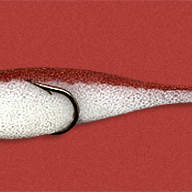 Рыбка Поролоновая Контакт 8см на двойнике бело-корич. (20шт)   
