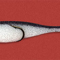 Рыбка Поролоновая Контакт 8см на двойнике бело-черн. (20шт) 