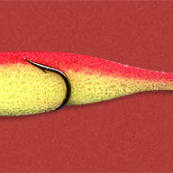 Рыбка Поролоновая Контакт 8см на двойнике желто-красн. (20шт)  