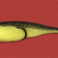 Рыбка Поролоновая Контакт 8см на двойнике желто-черн. (20шт)  