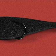 Рыбка Поролоновая Контакт 8см на двойнике черная.  (20шт)