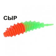 Мягкая приманка Boroda Baits Ayra Double Color цв. Красный/Зелёный, аттр. Сыр, 8 шт./уп.