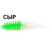 Мягкая приманка Boroda Baits Ayra Double Color цв. Зелёный/Белый, аттр. Сыр, 8 шт./уп.