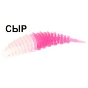 Мягкая приманка Boroda Baits Ayra Double Color цв. Белый/Ярко-розовый, аттр. Сыр, 8 шт./уп.