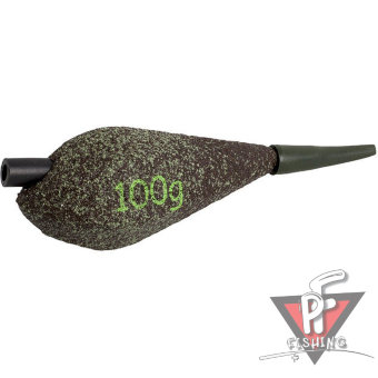 Грузило карповое сменное Mikado асимметричное (тёмно-зелёный) 22G 60 г.