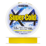 Шнур плетеный Duel Hardcore Super Cold X4 #1,0 0,17мм 150м (hi-vis yellow)