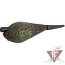 Грузило карповое сменное Mikado асимметричное (тёмно-зелёный) 22G  80 г.