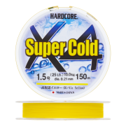 Шнур плетеный Duel Hardcore Super Cold X4 #1,5 0,21мм 150м (hi-vis yellow)