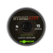 KORDA Поводковый материал Hybrid Stiff Weedy green 20lb 15м