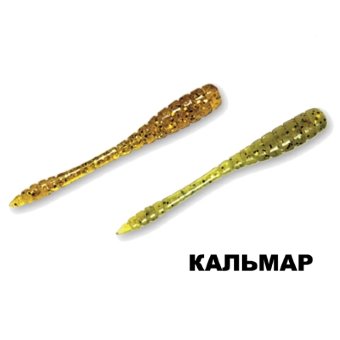 Силиконовая приманка Crazy Fish Tipsy 1.2" 69-30-1/9-6 кальмар цв. olive (оливка)/ цв. caramel (карамель)