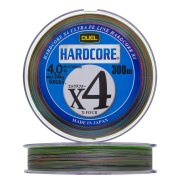 Шнур плетеный Duel Hardcore PE X4 #4 0,342мм 300м (5color)