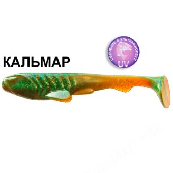 Силиконовая приманка Crazy Fish Tough 5" 28-125-14-6 кальмар цв. UV Motor Oil (УФ моторное масло)