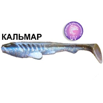Силиконовая приманка Crazy Fish Tough 5" 28-125-3D-6 кальмар цв. swamp pearl (болотная жемчужина)