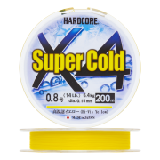 Шнур плетеный Duel Hardcore Super Cold X4 #0,8 0,15мм 200м (hi-vis yellow)