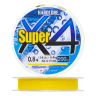 Шнур плетеный Duel Hardcore Super X4 #0,8 0,15мм 200м (hi-vis yellow)