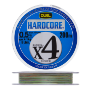 Шнур плетеный Duel Hardcore PE X4 #0,5 0,121мм 200м (5color)