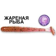 Силиконовая приманка Crazy Fish Vibro Worm 3" 11-75-13-3 жареная рыба цв. purple pepper (пурпурный перец)