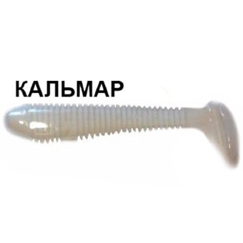 Силиконовая приманка Crazy Fish Vibro Fat 4" 14-100-59-6 кальмар цв. white (белый)