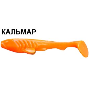 Силиконовая приманка Crazy Fish Tough 5" 28-125-64-6 кальмар цв. fluo orange (флуоресцентно-оранжевый)