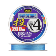 Шнур плетеный Duel Hardcore PE X4 #0,8 0,153мм 200м (4color)