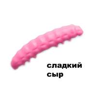 Силиконовая приманка Crazy Fish MF H-Worm 1.65" 64-42-53-9 сладкий сыр цв. white pink (бело-розовый)