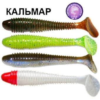 Силиконовая приманка Crazy Fish Vibro Fat 4" 14-100-M60-6 кальмар цв. MIX60