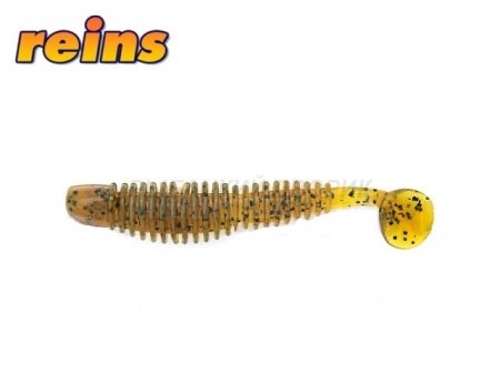 Силиконовая приманка Reins Bubbring Shad 3"- Motor Oil Pepper