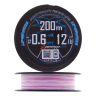 Шнур плетеный YGK X-Braid Upgrade PE X4 #0,6 0,128мм 200м (pink/white)