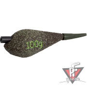 Грузило карповое сменное Mikado асимметричное (тёмно-зелёный) 22G  100 г.