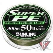 Плетеный шнур Sunline SUPER PE 300m 40lb (темно-зеленый) (4.0) D=0,33m
