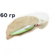 Блесна GT-BIO Racing Boat 60гр, сереброкрасныйзеленый  GT-32T