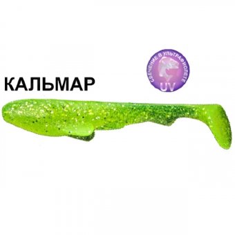 Силиконовая приманка Crazy Fish Tough 5" 28-125-54-6 кальмар цв. green acid (зеленая кислота)