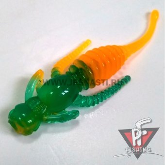 Зимние приманки Boroda Baits Caligula Double Color, изумрудный/оранжевый, сыр