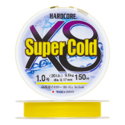 Шнур плетеный Duel Hardcore Super Cold X8 #1,0 0,17мм 150м (hi-vis yellow)