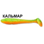 Силиконовая приманка Crazy Fish Vibro Fat 4" 15-10-5d-6 кальмар цв. orange-chart (оранж-шартрес)