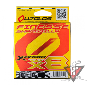 Плетеный шнур YGK X-Braid Olltolos PE WX8, #0.6, 100 м, белый с маркерами