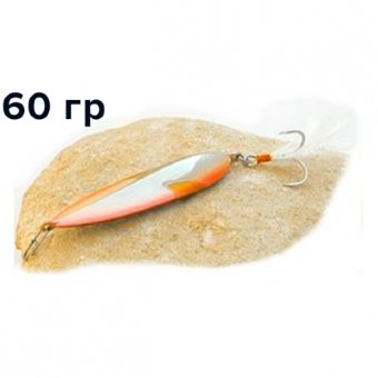 Блесна GT-BIO Racing Boat 60гр, серебросинийоранжевый  GT-32T