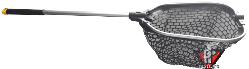 Подсачек плавающий, 1.35м, 50*40см, складная голова, силиконовая сетка	