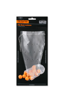 Пакеты ПВА конические с затяжкой и отверстиями Mikado 100x180 (упаковка - 10 шт)