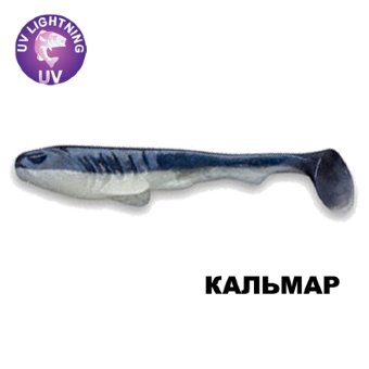 Силиконовая приманка Crazy Fish Tough 2" 71-50-17d-6 кальмар цв. black fish (черная рыба)