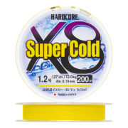 Шнур плетеный Duel Hardcore Super Cold X8 #1,2 0,19мм 200м (hi-vis yellow)