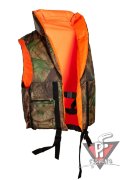 Жилет спасательный Двусторонний ПР цвет Оранжевый/Лес ткань Оксфорд