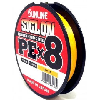 Плетёный шнур Sunline Siglon PEx8 Orange 150m #0.6/10LB