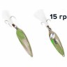 Блесна GT-BIO Racing Boat Evolutional Version 15g, белый+люминисцентный-зеленый