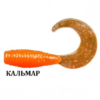 Силиконовая приманка Crazy Fish Angry Spin 1" 20-2,5-64-6 кальмар цв. fluo orange (флуоресцентно-оранжевый)