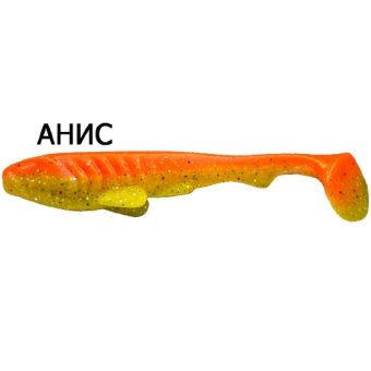 Силиконовая приманка Crazy Fish Tough 5.9" 60-150-15d-1 анис цв. fire orange (огненный апельсин)