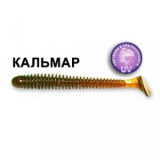 Силиконовая приманка Crazy Fish Vibro Worm 3" 11-75-10-6 кальмар цв. motor oil (моторное масло)