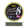 Шнур плетеный Duel PE Super X-Wire 8 #1,0 0,17мм 200м (5color-yellow marking)