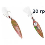 Блесна GT-BIO Racing Boat Evolutional Version 20g, красный+люминисцентный-зеленый