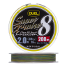 Шнур плетеный Duel PE Super X-Wire 8 #2,0 0,24мм 200м (5color-yellow marking)